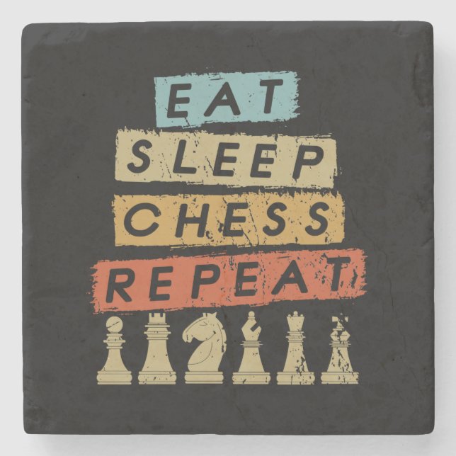 Chess - Upprepa viloläge med hög strömförbrukning Stenunderlägg (Framsidan)