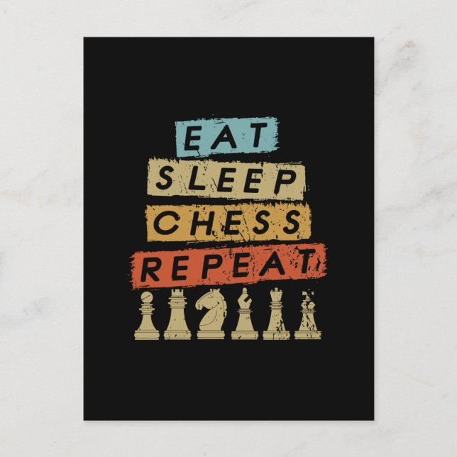 Chess - Upprepa viloläge med hög strömförbrukning Vykort (Framsida)