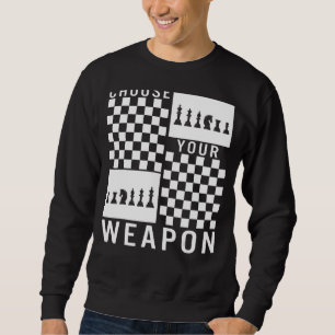 Chess Välj din spelspelarsträng för bloggkort Lång Ärmad Tröja