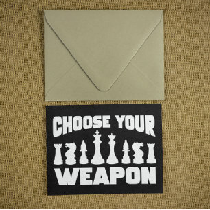 Chess Välj ditt vapen Chess Delar Vykort