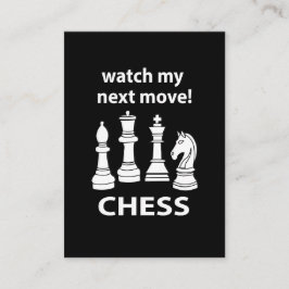Chess Watch My Next Move Chess Visitkort