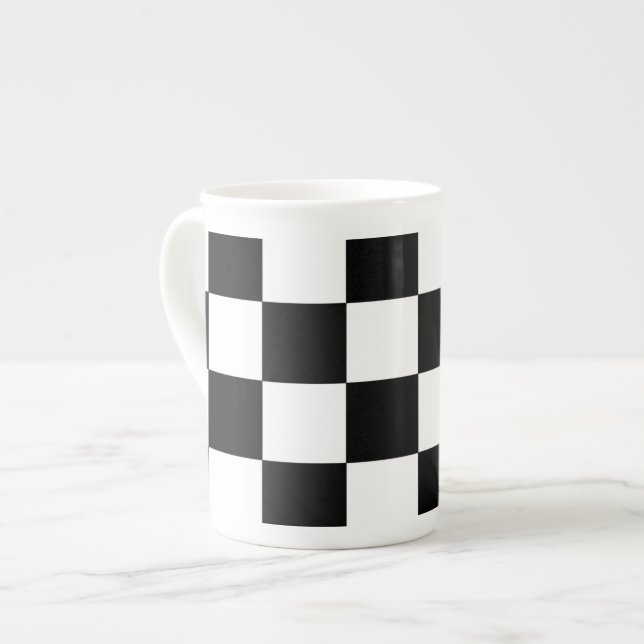 Chessboard Benporslin Mugg (Framsida vänster)