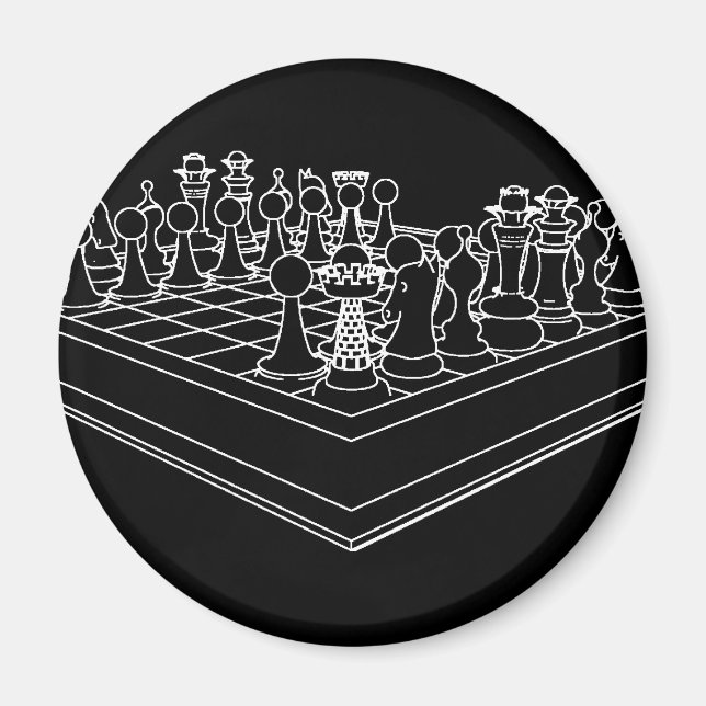 Chessboard & Chess Delar: Magnet (Framsidan)