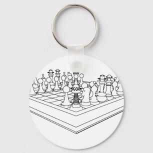 Chessboard & Chess Delar: Nyckelring