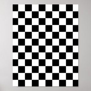 Chessboard för Chess-Checkers för kontrollerad Fla Poster