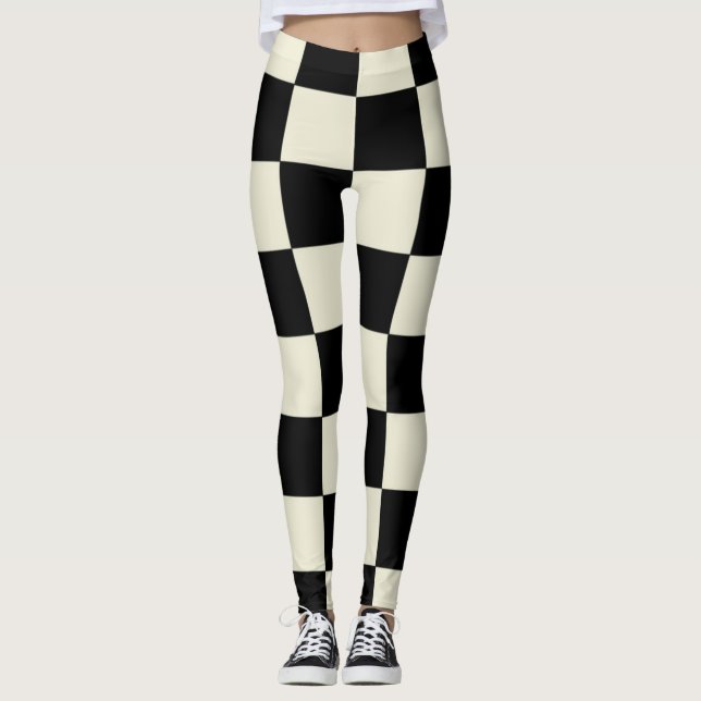 Chessboard lecna leggings (Framsida)