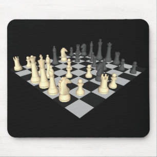 Chessboard med Chess Biet - Anpassningsbar Mousepa Musmatta