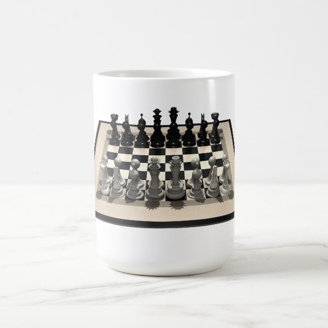 Chessboard och Chess Biet: Kaffemugg (Center)