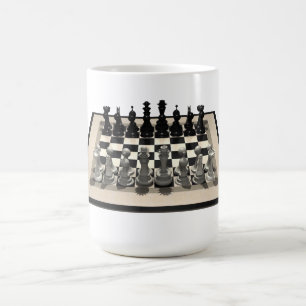 Chessboard och Chess Biet: Kaffemugg