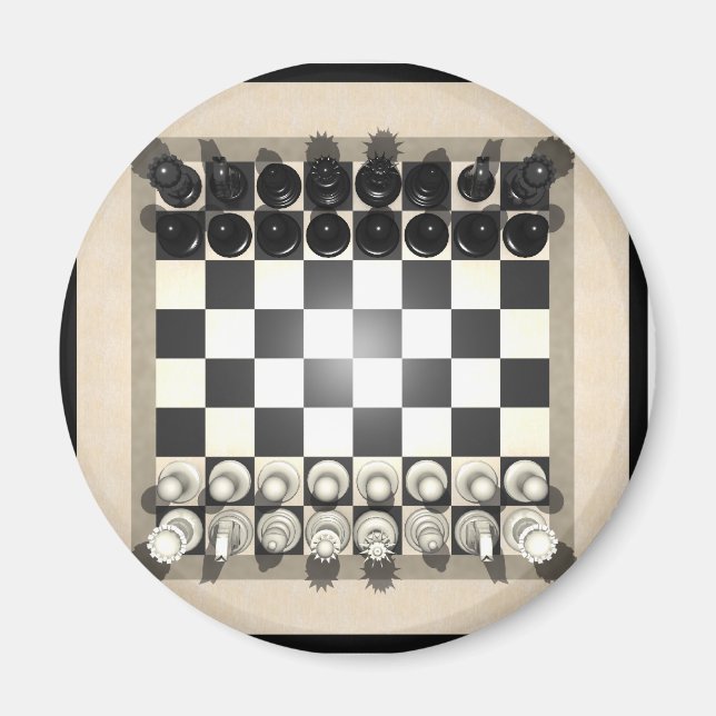 Chessboard och Chess Biet: Magnet (Framsidan)