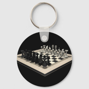 Chessboard och Chess Delar: Nyckelkedja Nyckelring