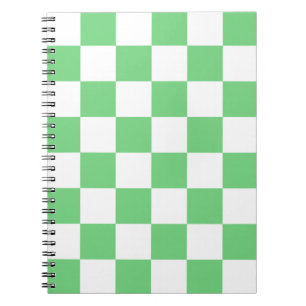 Chessboard-panel för Retro Grönt Y2K Aesthetic Mön Anteckningsbok