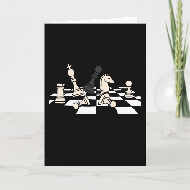 Chessboard Player Chess Delar Kort (Framsida)