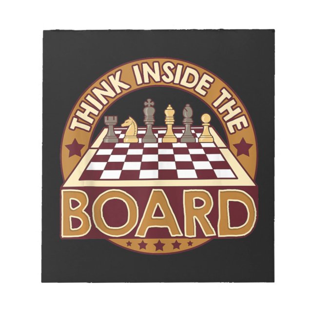 ChessBoard Quote Chess Player Thinking Game Board Anteckningsblock (Framsida)