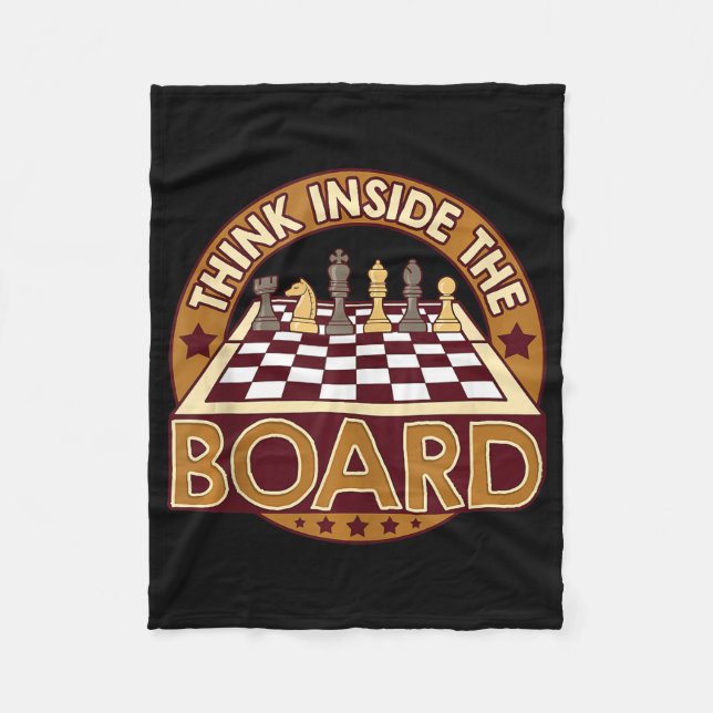 ChessBoard Quote Chess Player Thinking Game Board Fleecefilt (Framsidan)