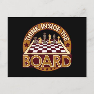 ChessBoard Quote Chess Player Thinking Game Board Helg Vykort