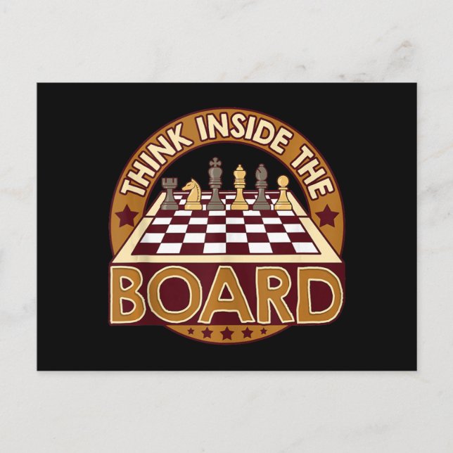 ChessBoard Quote Chess Player Thinking Game Board Helg Vykort (Framsida)