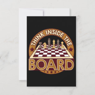 ChessBoard Quote Chess Player Thinking Game Board Inbjudningar