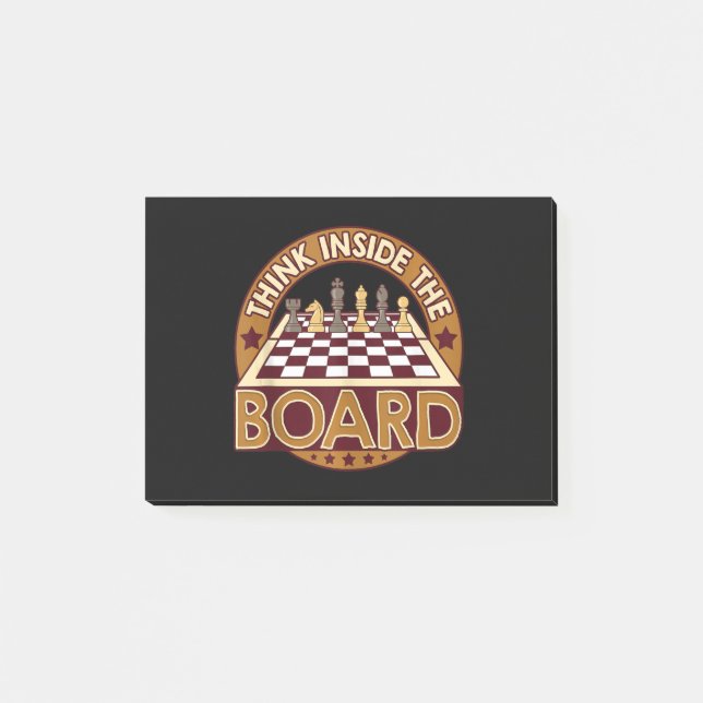 ChessBoard Quote Chess Player Thinking Game Board Post-it Block (Framsida)