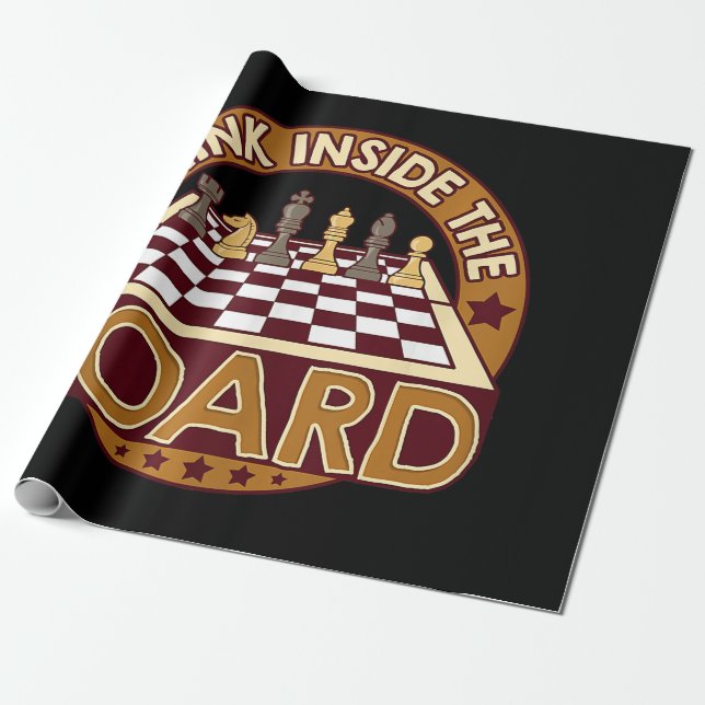 ChessBoard Quote Chess Player Thinking Game Board Presentpapper (Utrullad)