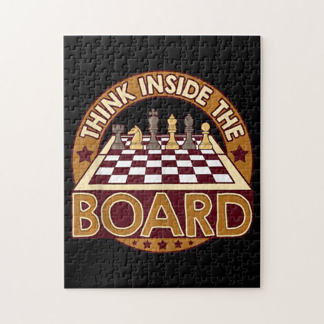 ChessBoard Quote Chess Player Thinking Game Board Pussel (Vertikal)