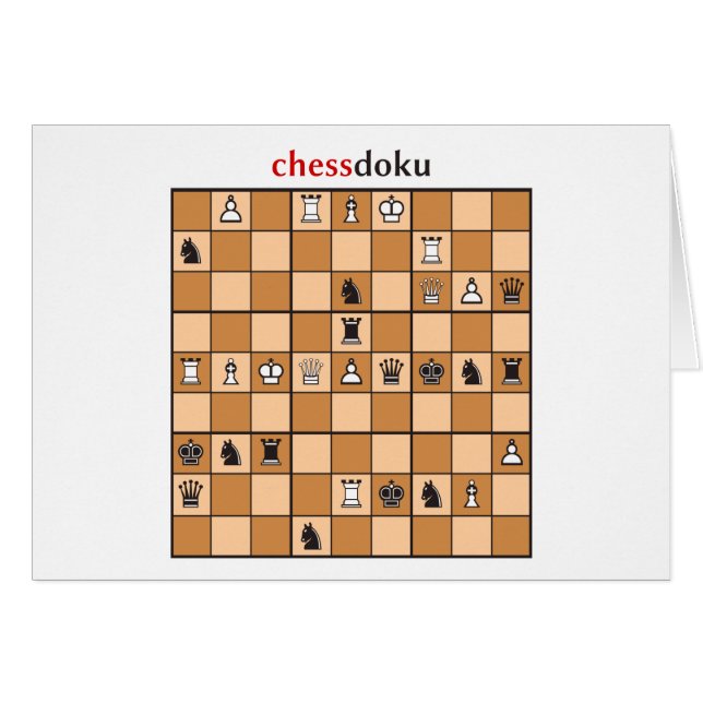 chessdoku hälsningskort (Framsidan Horizontal)