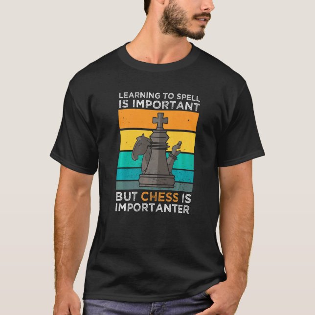 Chessman Checkmate Gambit Chess Player T Shirt (Framsida)