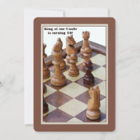 Chessmen Födelsedagsfest inbjudan