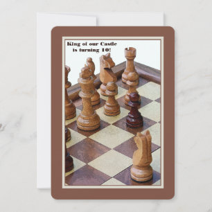 Chessmen Födelsedagsfest inbjudan