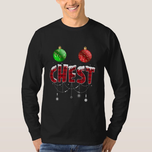 Chest Nöt Funny Matching Chestnut Jul T Shirt (Framsida)