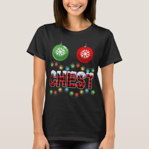 Chest Nöt jul Ljus Julafton Matching par C T Shirt