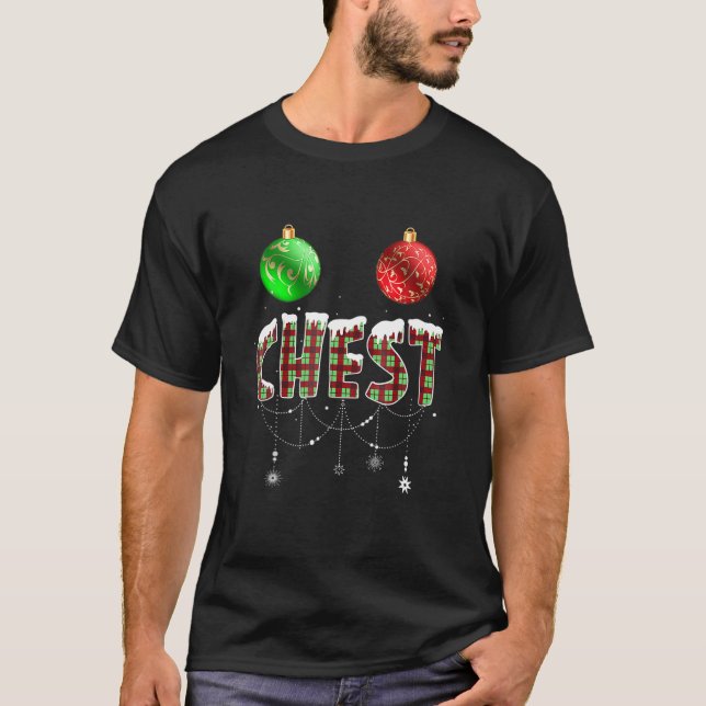 Chest Nöt jul-nyans matchande par Chestnu T Shirt (Framsida)