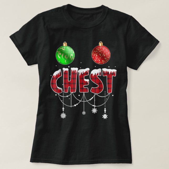 Chest Nöt jul-nyans matchande par Chestnu T Shirt (Design framsida)