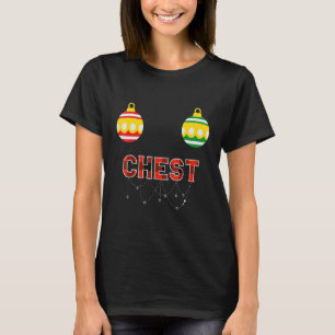 Chest Nöt jul Pajama Couple Julafton T Shirt
