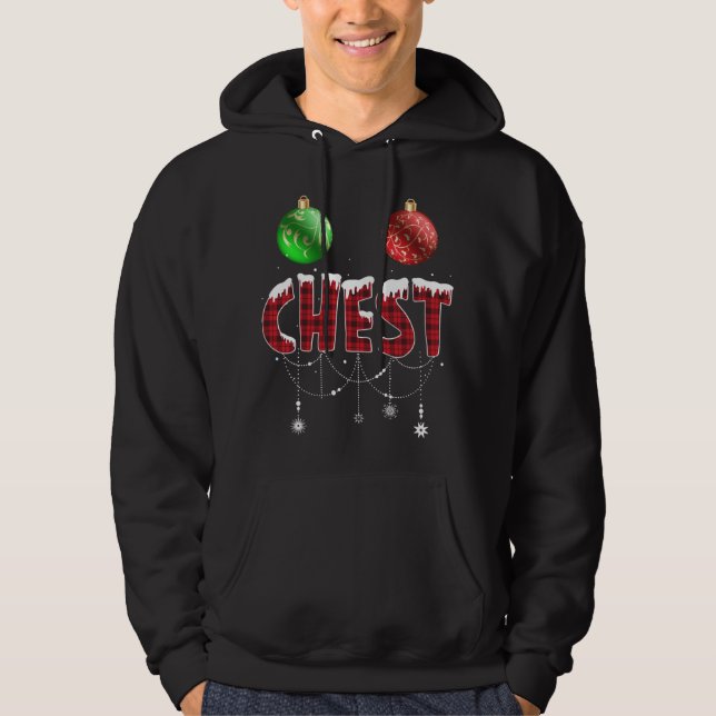 Chest Nöt jul Red Play Matching par Che Hoodie (Framsida)