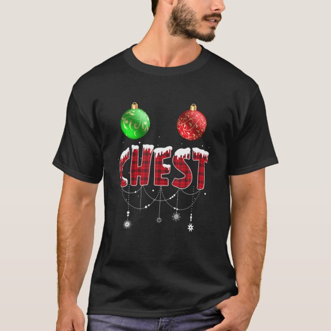 Chest Nöt jul T matchande några kastanjer T Shirt (Framsida)