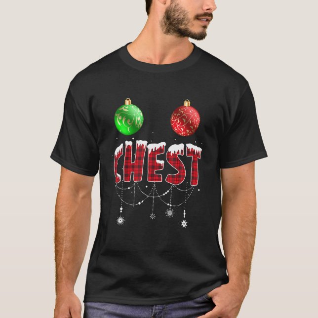 Chest Nöt jul T matchande några kastanjer T Shirt (Framsida)