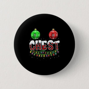 Chest Nöt jul T Shirt Matching Couple Chest Knapp