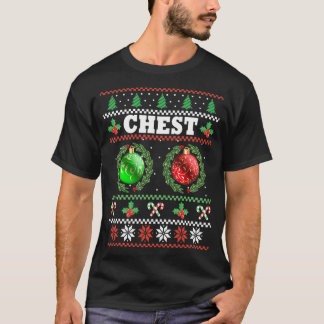 Chest Nöt jul T Ugly Matching par Chest Shirt