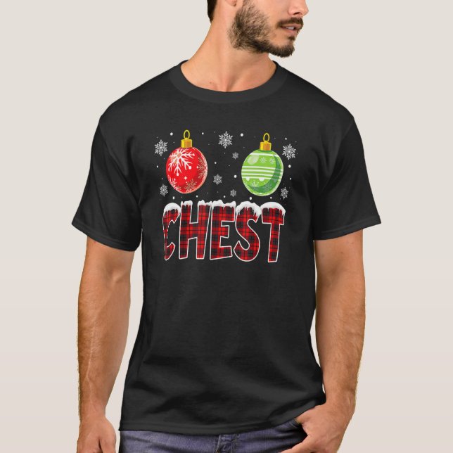 Chest Nöt Matching Chestnut jul Par C T Shirt (Framsida)