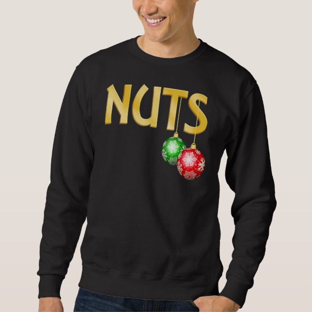 Chest Nöt Matching Chestnut jul Par Lång Ärmad Tröja (Framsida)
