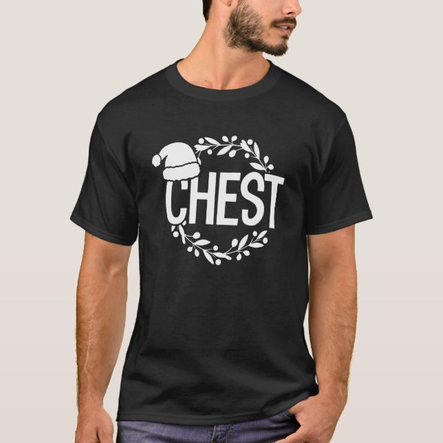 Chest Nöt Matching Chestnut jul Par N T Shirt (Framsida)