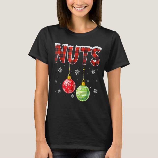 Chest Nöt Matching Chestnut jul Par N T Shirt (Framsida)