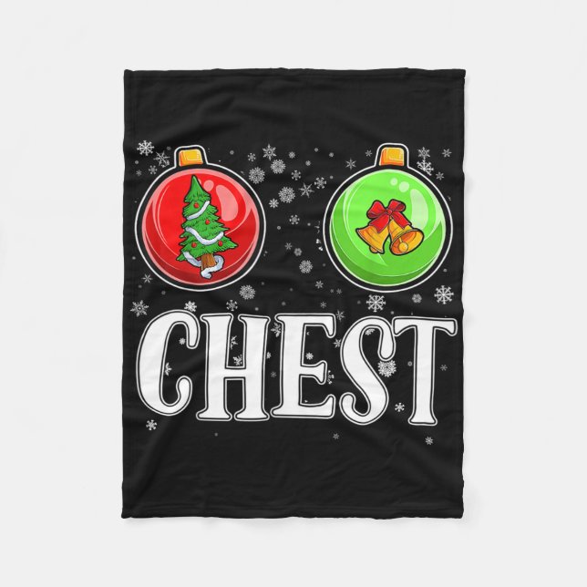 Chest Nöt Matching Chestnut jul Par Nu Fleecefilt (Framsidan)