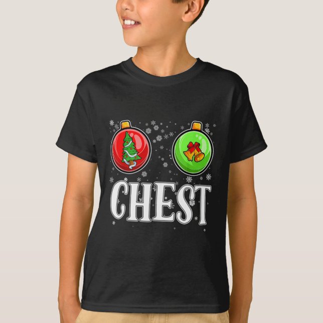 Chest Nöt Matching Chestnut jul Par Nu T Shirt (Framsida)