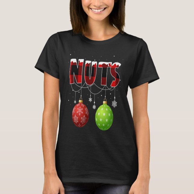 Chest Nöt Matching Chestnut jul Par T Shirt (Framsida)
