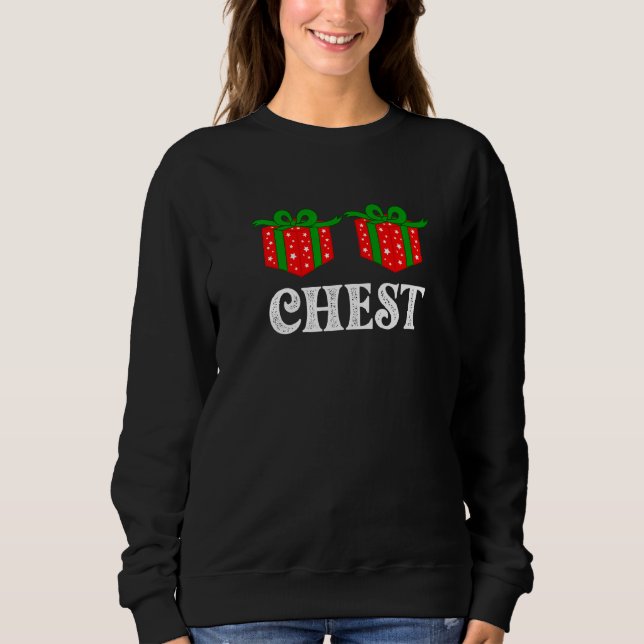 Chest Nöt Matching Chestnut jul Par Wo T Shirt (Framsida)