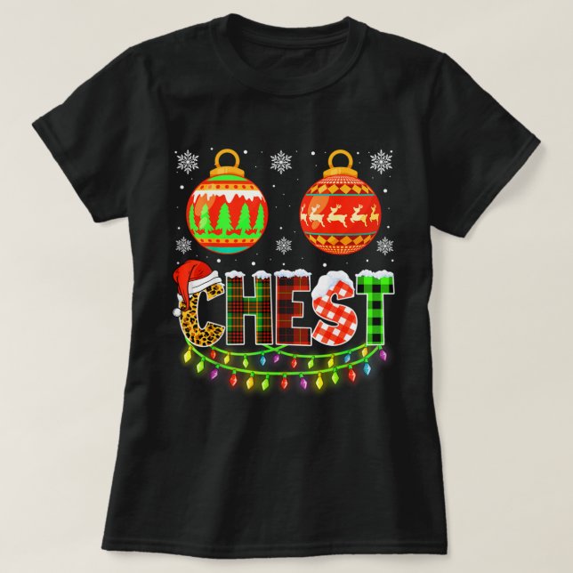 Chest Nöt Matching Par Chestn, julklapp T Shirt (Design framsida)