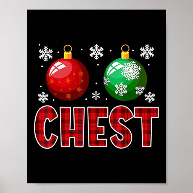 Chest Nöt Roligt Matching Chestnut jul par Poster (Framsidan)