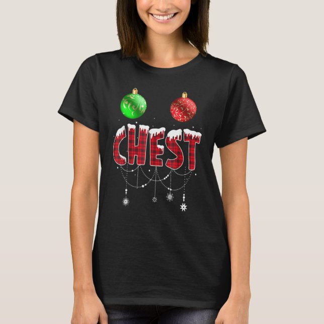 Chest Nuts Christmas  Matching Couple Chestnuts 1 T Shirt (Framsida)